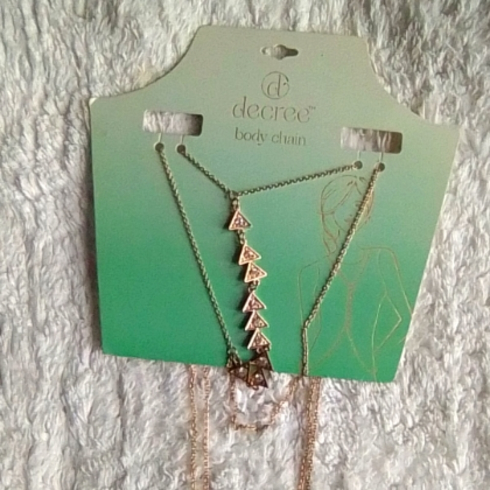New Decree gold-tone body chain